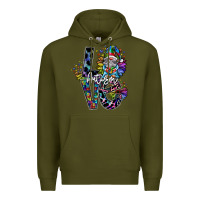 Army Green love autism Premium Hoodie - SublimationCraftShop