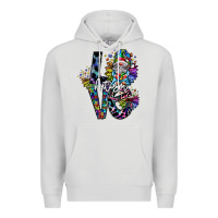 Dove Grey love autism Premium Hoodie - SublimationCraftShop