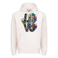 Pale Pink love autism Premium Hoodie - SublimationCraftShop