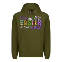 Army Green happy easter nurse Premium Hoodie - Neo Western