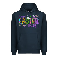 Navy happy easter nurse Premium Hoodie - Neo Western