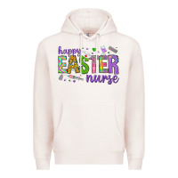 Pale Pink happy easter nurse Premium Hoodie - Neo Western