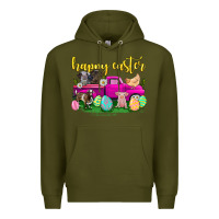 Happy Easter Truck With Farm Animal Premium Hoodie | Teevron