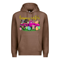 Chestnut happy easter truck with farm animal Premium Hoodie - Neo Western