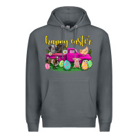 Rock happy easter truck with farm animal Premium Hoodie - Neo Western