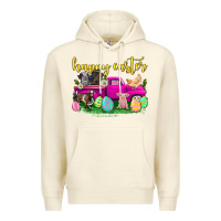 Sandshell happy easter truck with farm animal Premium Hoodie - Neo Western