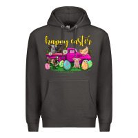 Smoke happy easter truck with farm animal Premium Hoodie - Neo Western