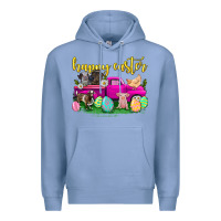 Colony Blue happy easter truck with farm animal Premium Hoodie - Neo Western