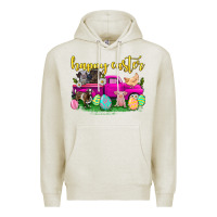 Oatmeal Heather happy easter truck with farm animal Premium Hoodie - Neo Western
