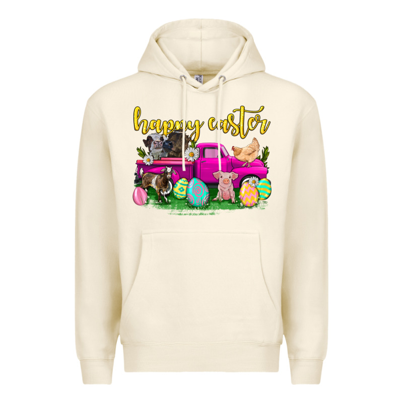 Happy Easter Truck With Farm Animal Premium Hoodie by Neo Western | Teevron