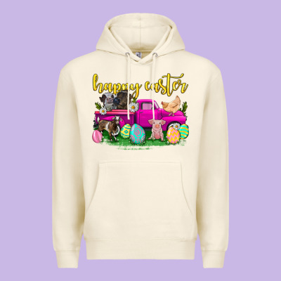 Happy Easter Truck With Farm Animal Premium Hoodie Designed By Neo Western