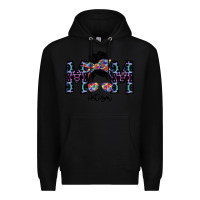 Black mom autism Premium Hoodie - SublimationCraftShop