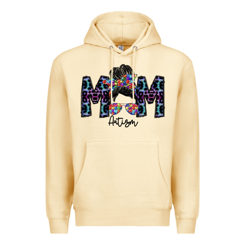 Mom Autism Premium Hoodie by SublimationCraftShop | Teevron