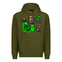 Army Green boo drink Premium Hoodie - CowhideDigitalArt