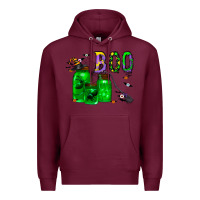 Burgundy boo drink Premium Hoodie - CowhideDigitalArt
