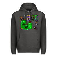 Charcoal Heather boo drink Premium Hoodie - CowhideDigitalArt