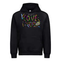 Black i love teaching Urban Hoodie - CowhideDigitalArt