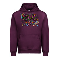 Mauve Wine i love teaching Urban Hoodie - CowhideDigitalArt
