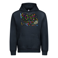 Navy i love teaching Urban Hoodie - CowhideDigitalArt