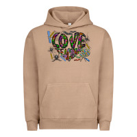 Pigment Burro i love teaching Urban Hoodie - CowhideDigitalArt
