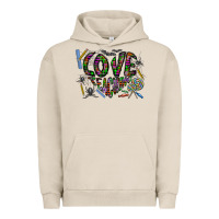 Pigment French Oak i love teaching Urban Hoodie - CowhideDigitalArt