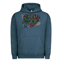 Pigment Midnight Navy i love teaching Urban Hoodie - CowhideDigitalArt