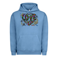 Pigment Pebble Blue i love teaching Urban Hoodie - CowhideDigitalArt