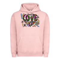 Pigment Salmon i love teaching Urban Hoodie - CowhideDigitalArt