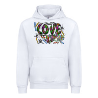 White i love teaching Urban Hoodie - CowhideDigitalArt