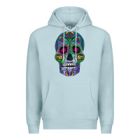 Blue Mist sugar skull Premium Hoodie - FaDigitalArtStudio