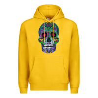 Lemon sugar skull Premium Hoodie - FaDigitalArtStudio