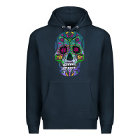 Navy sugar skull Premium Hoodie - FaDigitalArtStudio