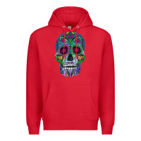 Red sugar skull Premium Hoodie - FaDigitalArtStudio