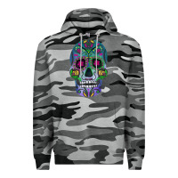 Slate Camo sugar skull Premium Hoodie - FaDigitalArtStudio