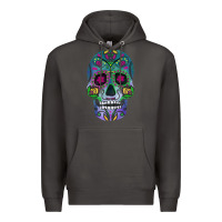 Smoke sugar skull Premium Hoodie - FaDigitalArtStudio