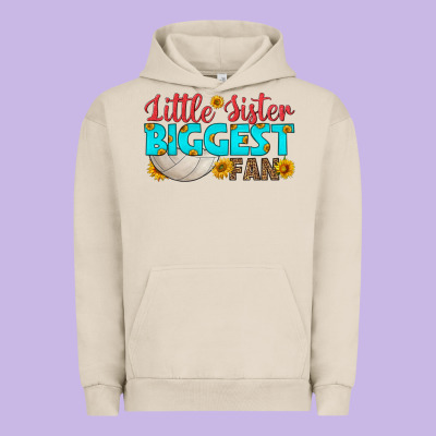 Little Sister Biggest Fan Urban Hoodie Designed By Hra Design Shop