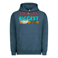 Pigment Midnight Navy little sister biggest fan Urban Hoodie - HRA Design Shop