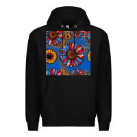 Black usa sunflowers seamless pattern Premium Hoodie - HRA Design Shop