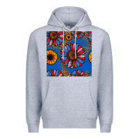 Heather Grey usa sunflowers seamless pattern Premium Hoodie - HRA Design Shop