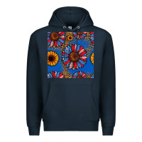 Navy usa sunflowers seamless pattern Premium Hoodie - HRA Design Shop