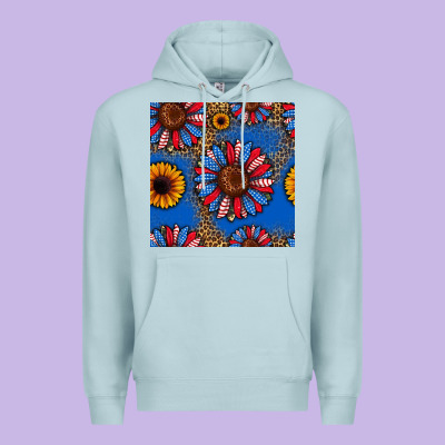 Usa Sunflowers Seamless Pattern Premium Hoodie Designed By Hra Design Shop