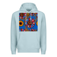Blue Mist usa sunflowers seamless pattern Premium Hoodie - HRA Design Shop