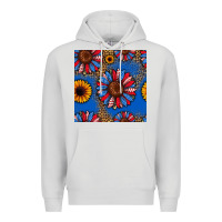 Dove Grey usa sunflowers seamless pattern Premium Hoodie - HRA Design Shop