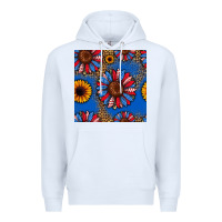 White usa sunflowers seamless pattern Premium Hoodie - HRA Design Shop