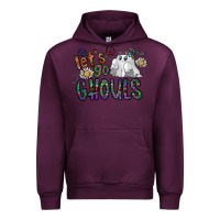 Mauve Wine let's go ghouls Urban Hoodie - CowhideDigitalArt