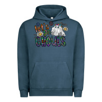 Pigment Midnight Navy let's go ghouls Urban Hoodie - CowhideDigitalArt