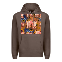 Coffee american pigs seamless pattern Premium Hoodie - HRA Design Shop