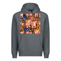 Rock american pigs seamless pattern Premium Hoodie - HRA Design Shop