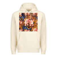 Sandshell american pigs seamless pattern Premium Hoodie - HRA Design Shop