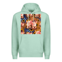 Seafoam american pigs seamless pattern Premium Hoodie - HRA Design Shop